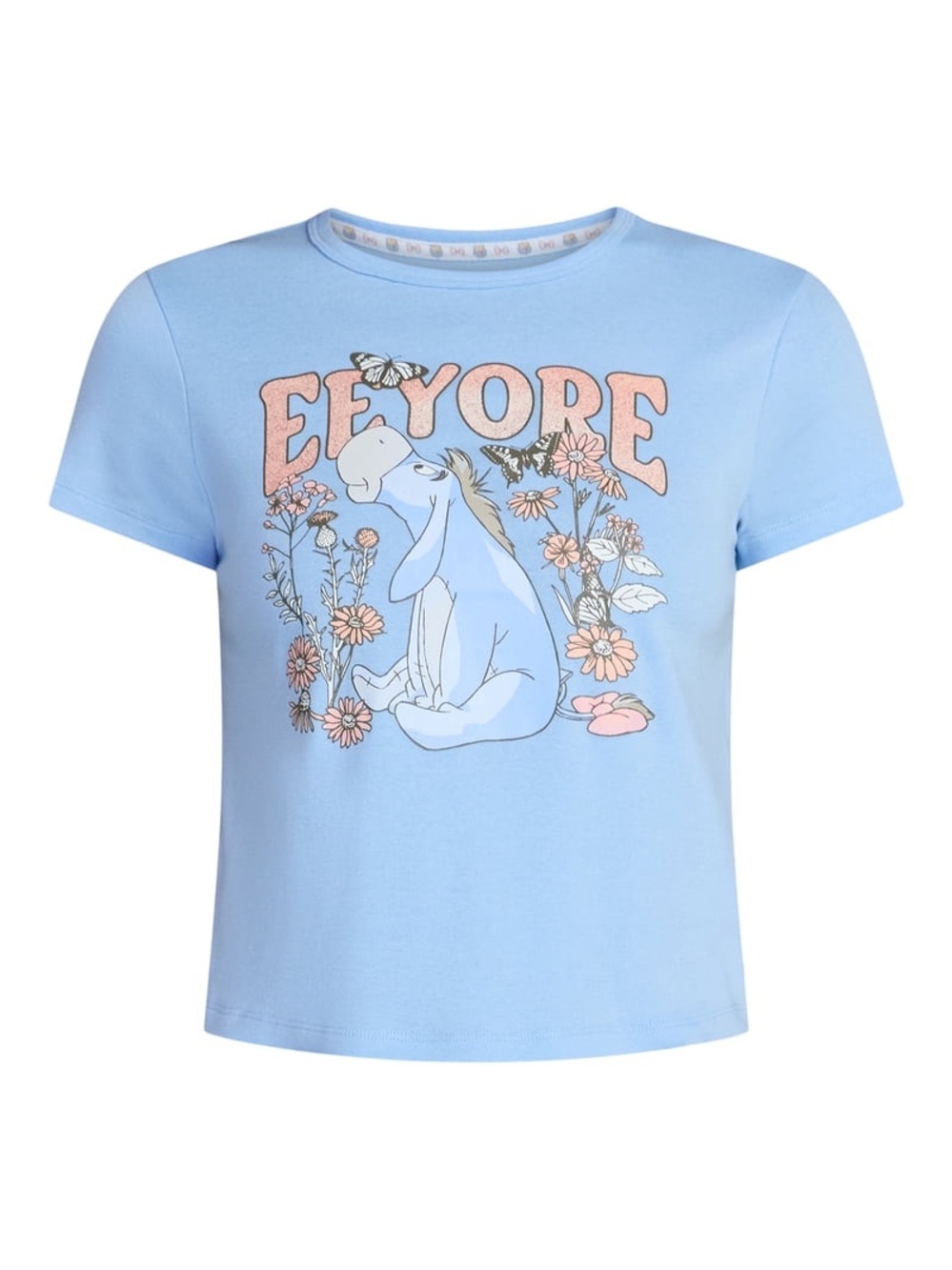 Disney Eeyore Women's Floral Graphic Baby Tee
